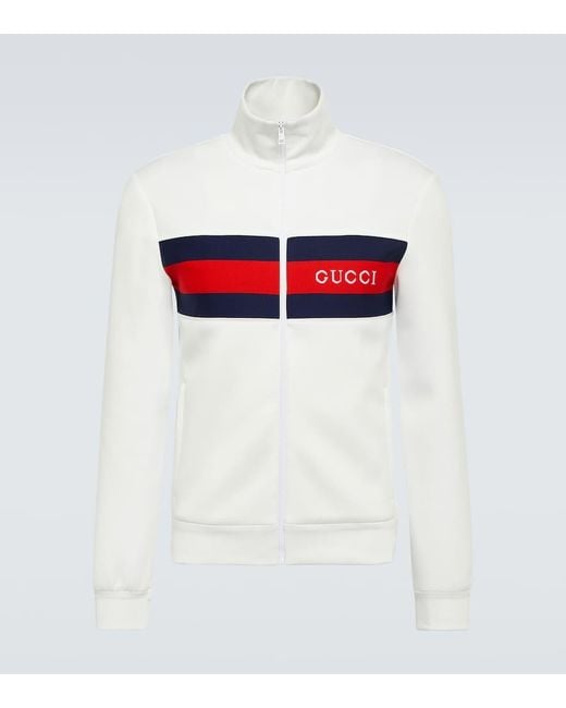 Gucci Trainingsjacke Web Stripe in White für Herren