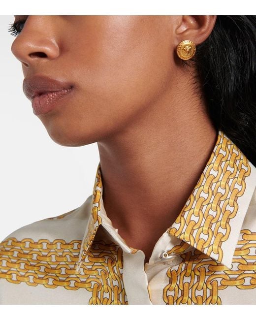 Versace Metallic Medusa Goldfarbene Ohrringe
