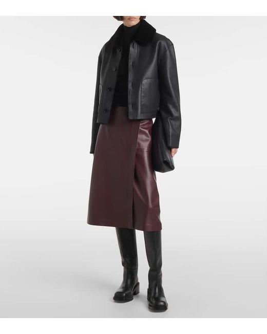 Joseph Black Wendbare Jacke Aus Shearling Und Leder