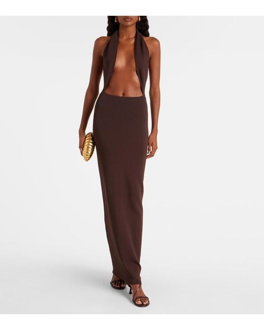 Christopher Esber Purple Jersey Maxi Dress