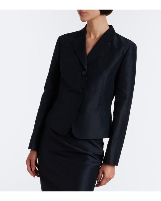 Gucci Black Silk Faille Jacket