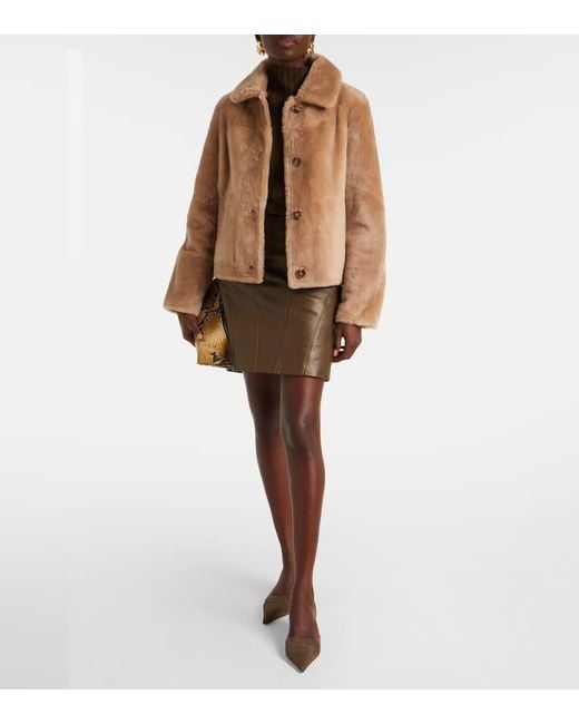 Yves Salomon Natural Shearling Jacket