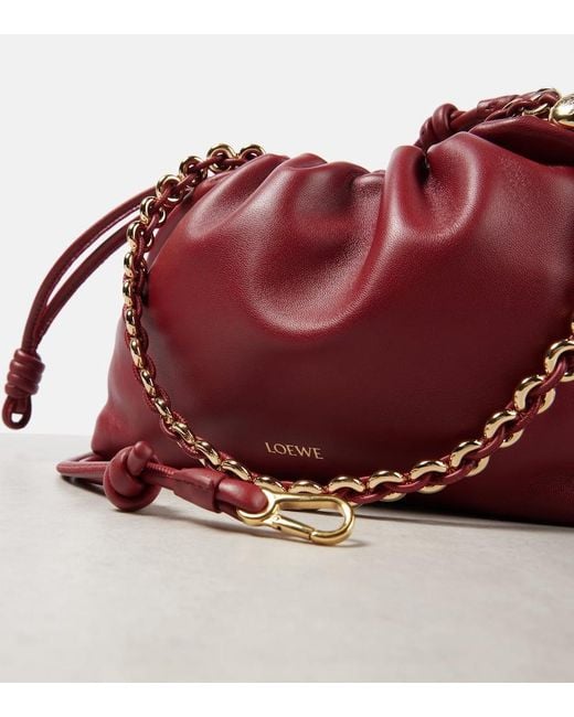 Loewe Red Clutch Flamenco Medium Aus Leder