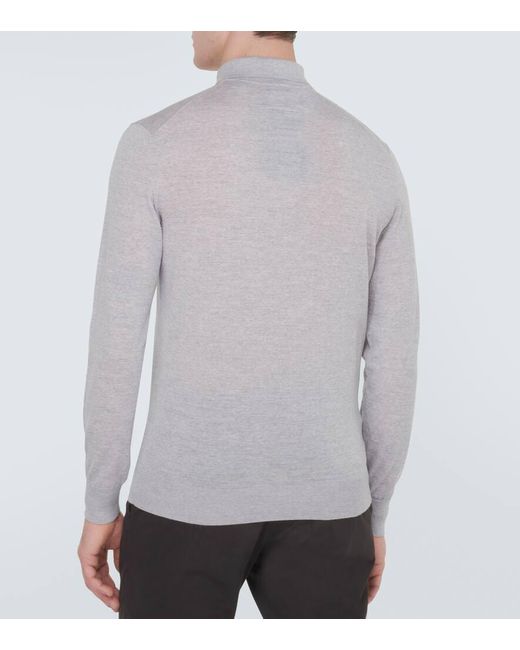 Polo High Performance de lana Zegna de hombre de color Gray