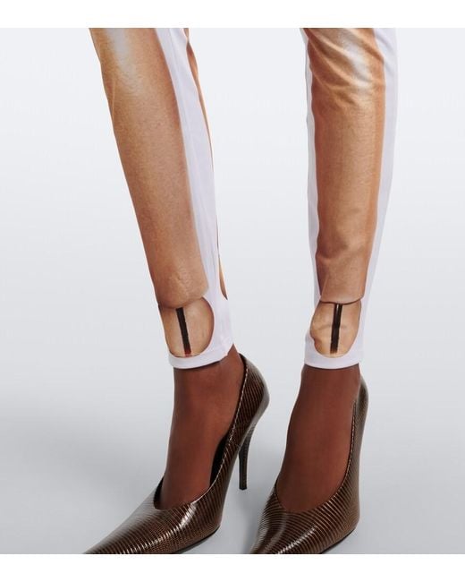 Jean Paul Gaultier Natural Trompe L'Oil Jersey Catsuit