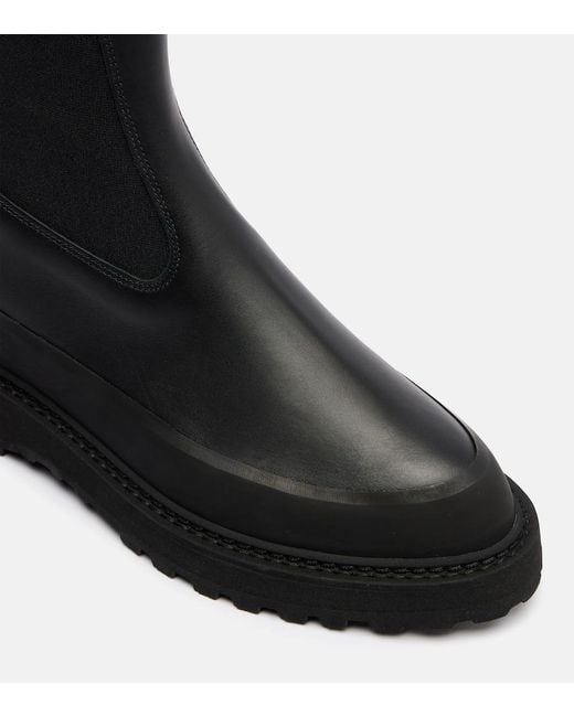 Le Monde Beryl Black Chelsea Boots Dolomite Aus Leder