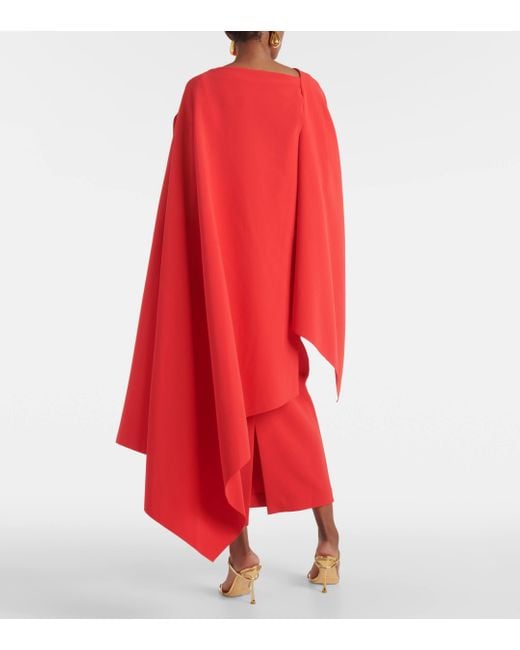 Roksanda Red Demetria Caped Midi Dress