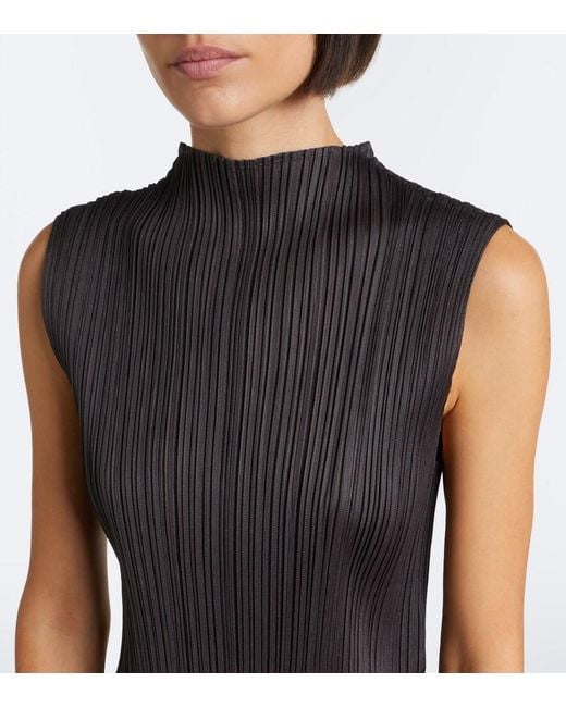 Pleats Please Issey Miyake Black Monthly Colors: August Pleated Top