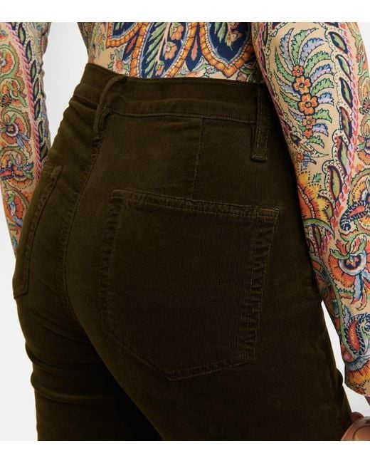 FRAME Black High-Rise-Hose Le Slim Palazzo Aus Cord