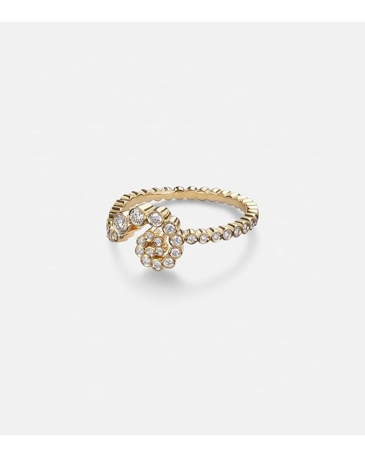 Sophie Bille Brahe White Reve Escargot 18Kt Ring With Diamonds