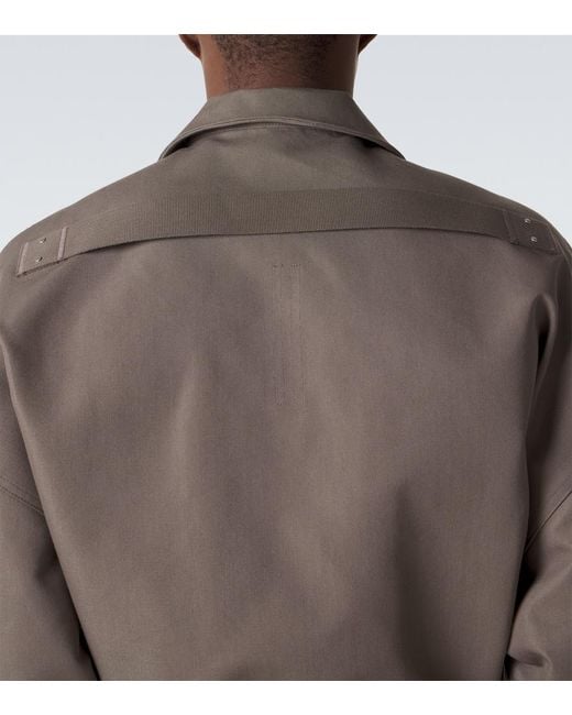Rick Owens Brown Cotton-Blend Shirt for men