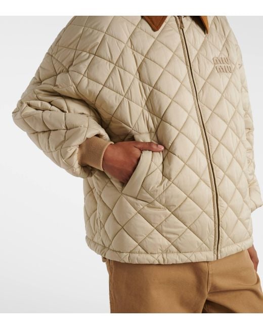 Miu Miu Natural Quilted Jacket