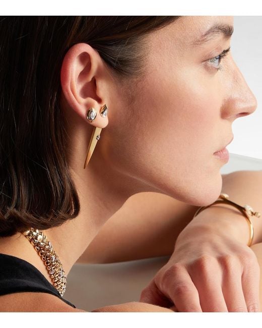 Rainbow K White 14Kt Single Earring With Diamonds