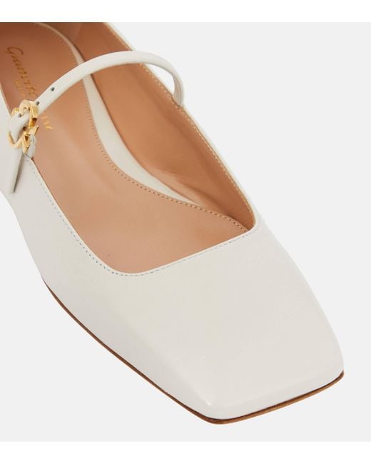 Gianvito Rossi Natural Christina 05 Leather Ballet Flats