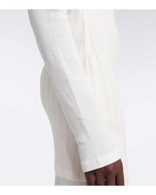 Acne Natural Layered Knitted Minidress