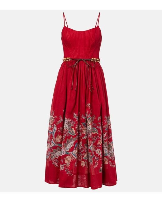 Midi Dresses Zimmermann de color Red