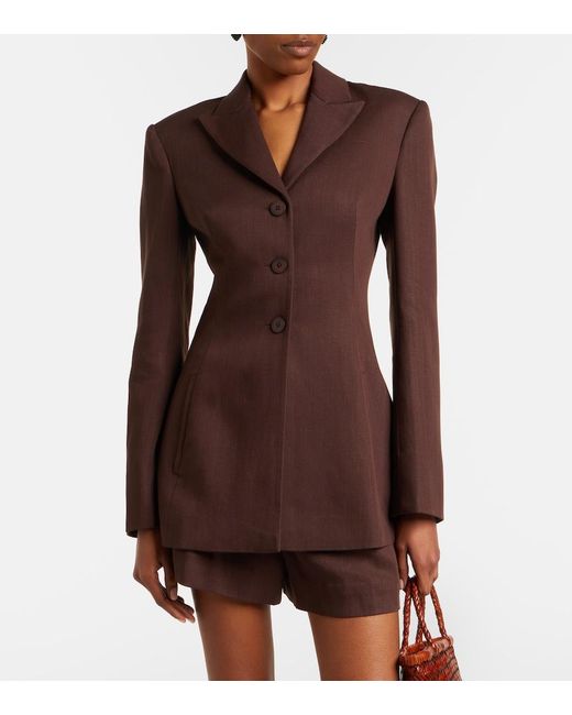 Faithfull The Brand Brown Deni Blazer