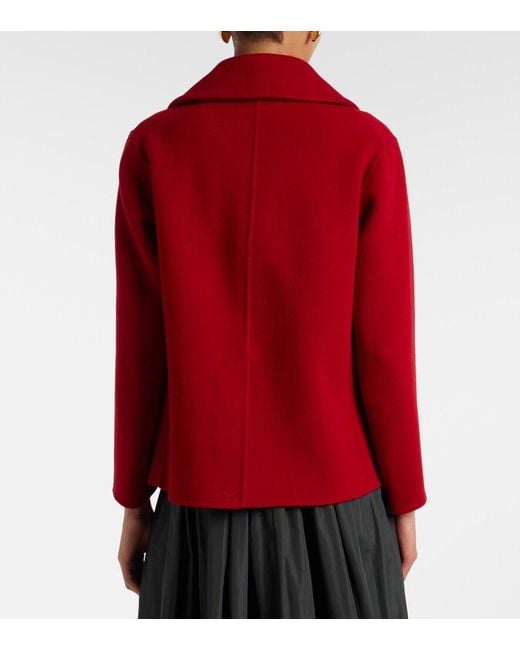 Max Mara Red Virgin Wool Jacket