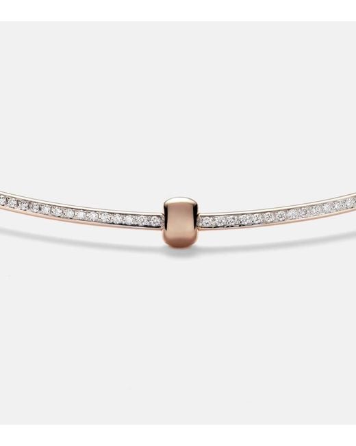Pomellato Metallic Together 18Kt Rose Choker With Diamonds