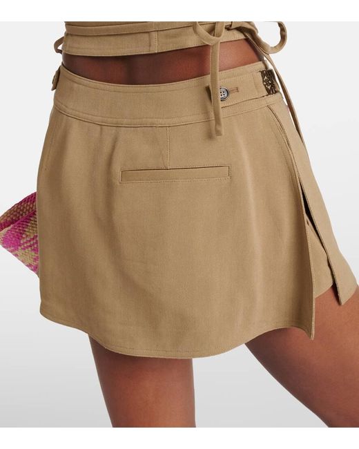 Falda pantalon con anagrama Loewe de color Natural