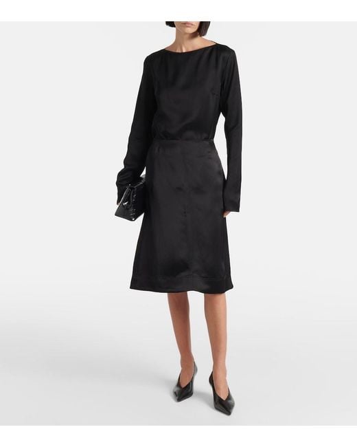 Totême Black Satin Top