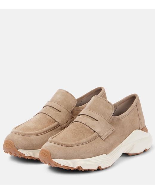 Tod's Natural Suede Sneakers