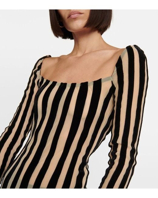 LAQUAN SMITH Black Striped Gown