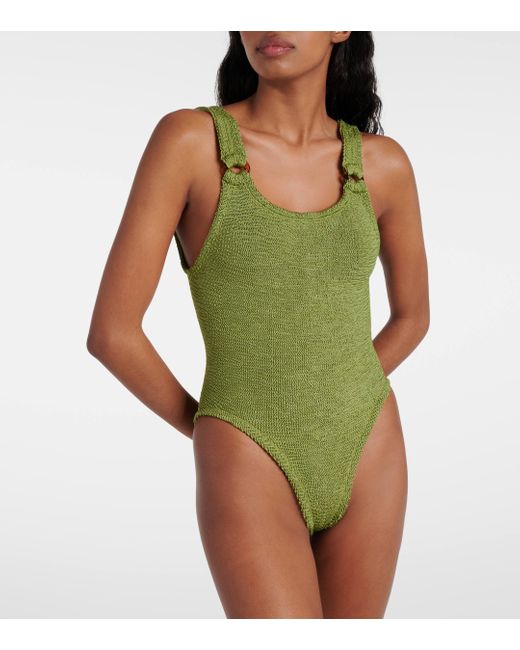 Hunza G Green Domino Swimsuit