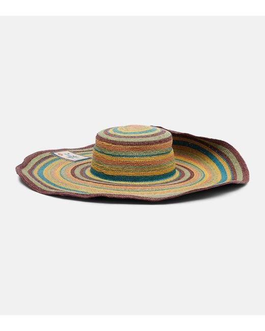 ALÉMAIS Multicolor Dusk Striped Raffia Sun Hat