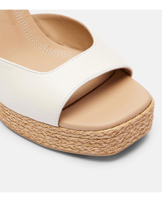 Souliers Martinez Metallic Wedge-Sandalen Summer Aus Leder