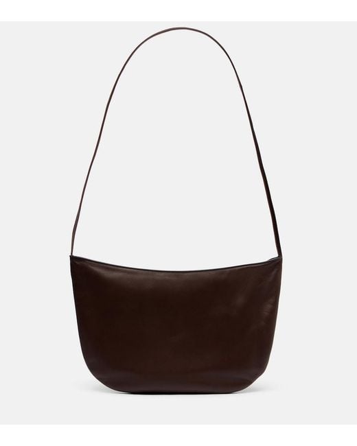 The Row Brown Ew Izzy Medium Leather Shoulder Bag