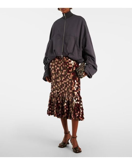 Dries Van Noten Blue Jacke Aus Baumwoll-Jersey