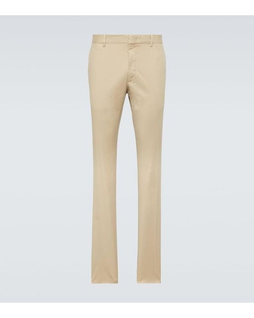 Zegna Natural Cotton-Blend Chinos for men