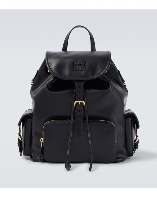 Miu Miu Rucksack Aus Leder in Black für Herren