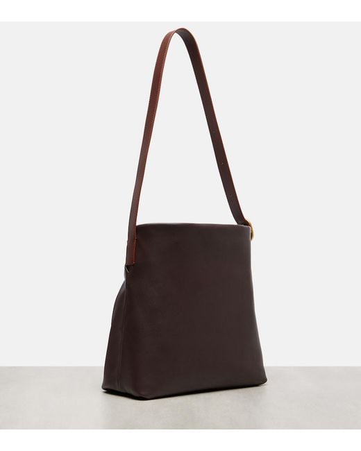 Loewe Brown Draped Leather Tote Bag