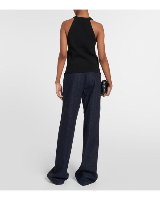 Co. Black Ribbed-Knit Tank Top