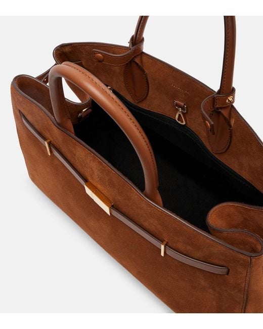 DeMellier London Brown Tote Hudson Aus Veloursleder