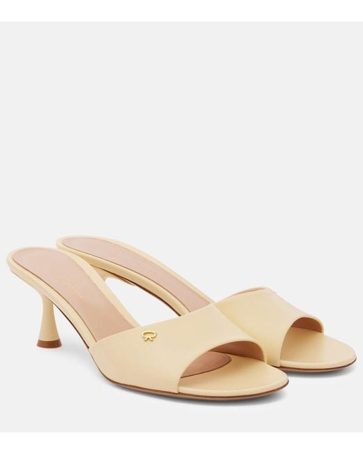 Gianvito Rossi Natural Ascent 55 Leather Mules