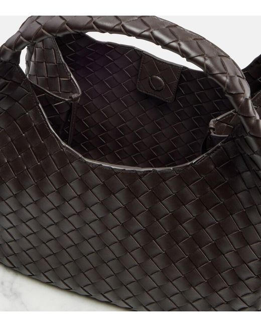 Bottega Veneta Black Campana Intrecciato Leather Shoulder Bag
