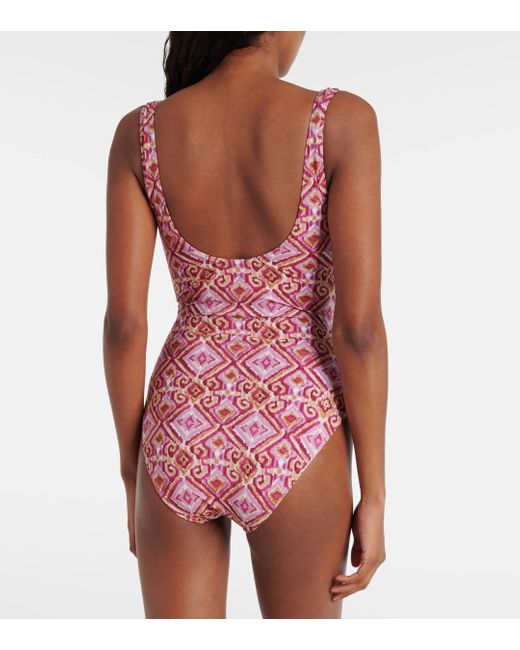 Karla Colletto Pink Basics Printed Swimsuit