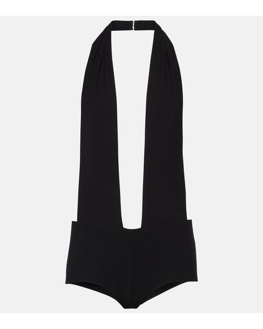 Monot Black Halterneck Bodysuit