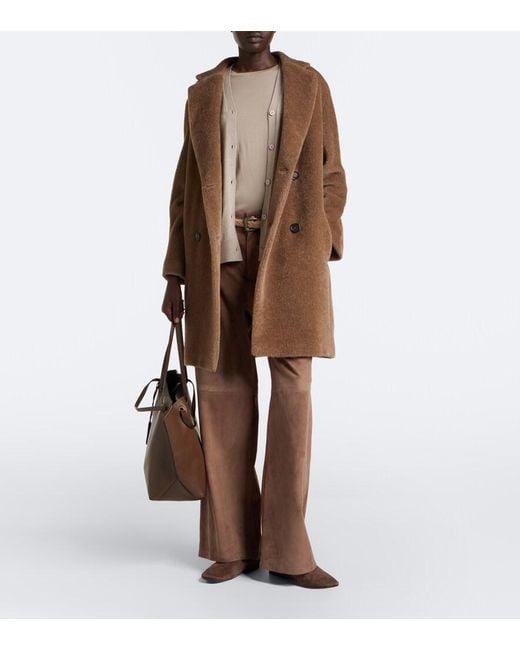 Max Mara Brown Alpaca And Wool Coat