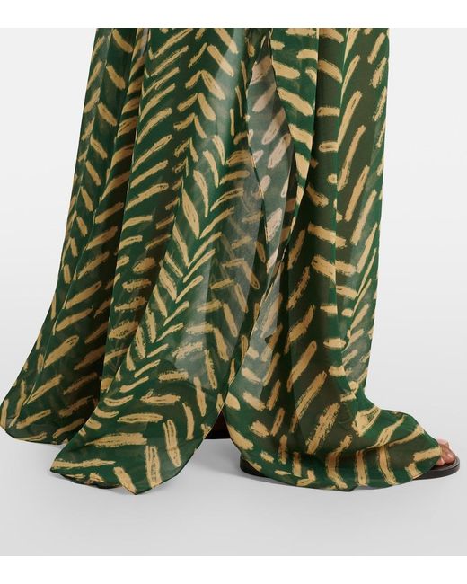 Johanna Ortiz Green Printed Kaftan