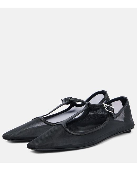 The Attico Black Juno Ballet Flats