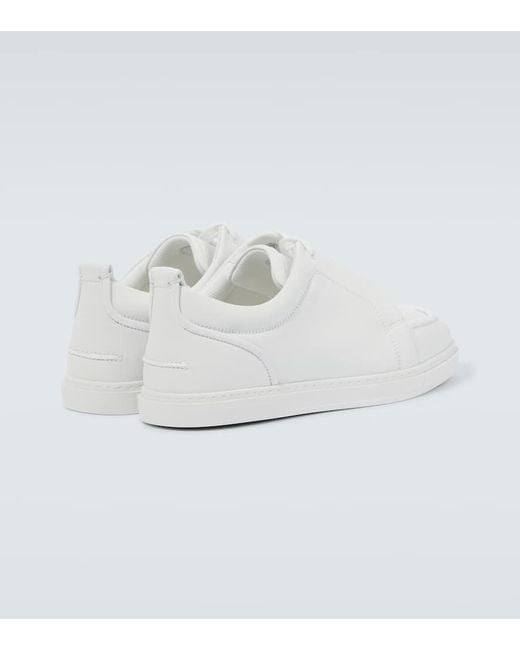 Christian Louboutin White Jimmy Leather Sneaker for men