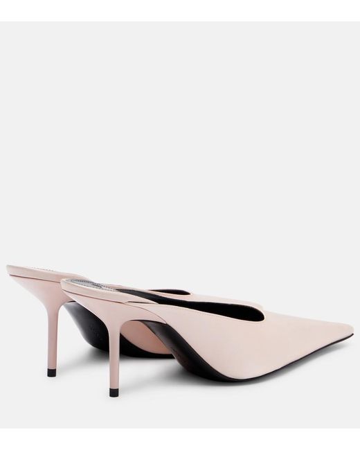 Victoria Beckham Pink Sloan Satin Mules