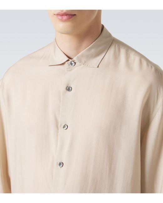 Giorgio Armani Natural Archivio Satin Shirt for men