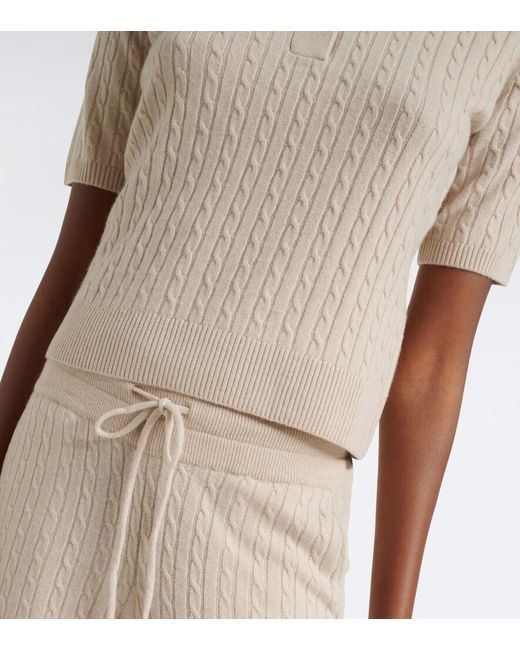 Eleventy Natural Cashmere Polo Shirt