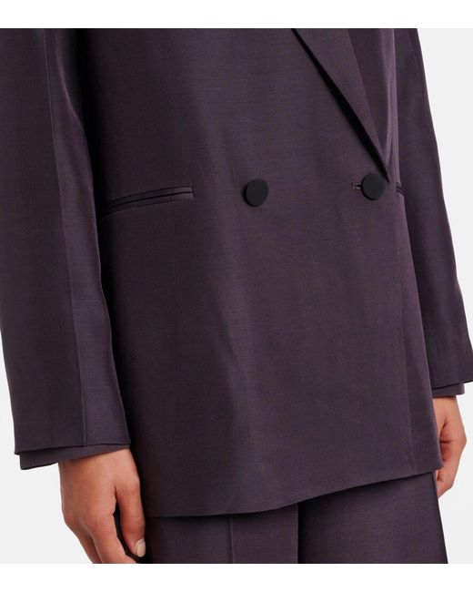 Joseph Blue Joly Evening Wool And Silk Blazer