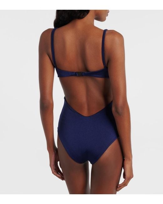 Johanna Ortiz Blue Cutout Swimsuit